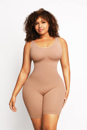 Seamless Body Shaper with Hip Pads – Plus Size Curve Enhancing Shapewear