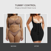 High Compression U-Shape Bust Support Shapewear with Front Zipper