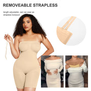Strapless Tummy Control Shapewear Bodysuit with Bust Support & Butt Lift