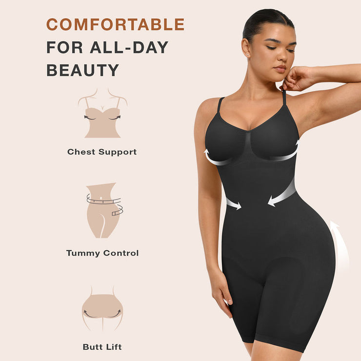 One-Piece Seamless Sculpting Body Shaper – Tank Top Push-Up & Butt-Lifting Bodysuit