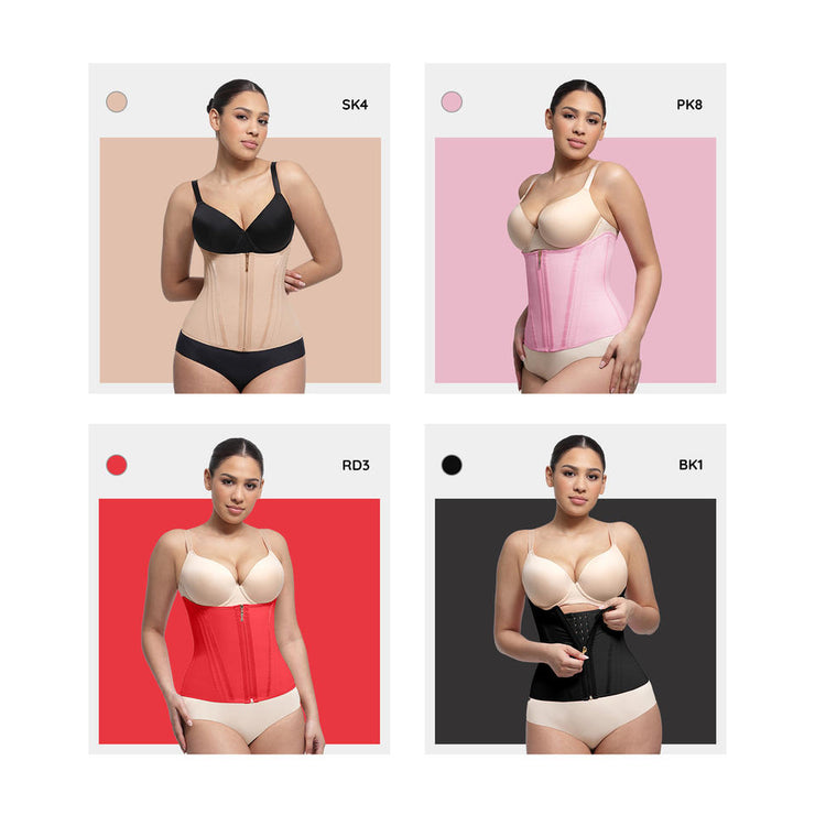 Premium 15-Steel Boned Waist Trainer Vest – Curve Slimming Underbust Shaper