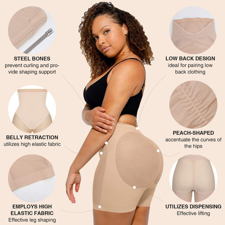 Seamless Butt Lifter & Abdominal Compression Shorts – Sculpt & Shape
