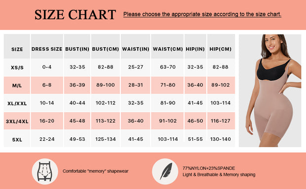 Seamless Full-Body Compression Shapewear Bodysuit – Lifts, Smooths & Shapes