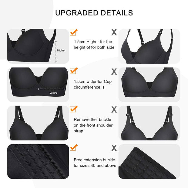 Upgrade Supportive Push-Up Sculpting Bra – Seamless Back-Smoothing Shaper