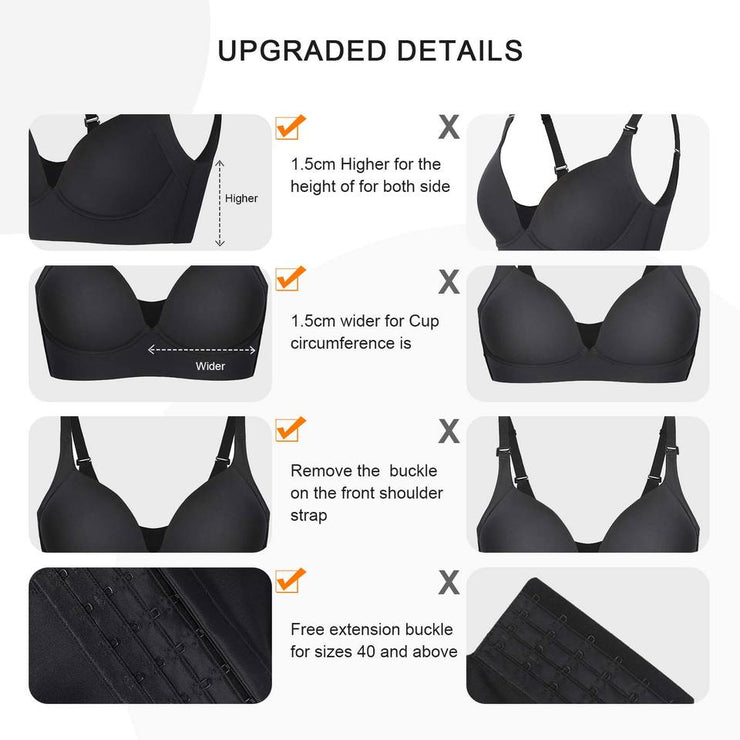 Upgrade Supportive Push-Up Sculpting Bra – Seamless Back-Smoothing Shaper