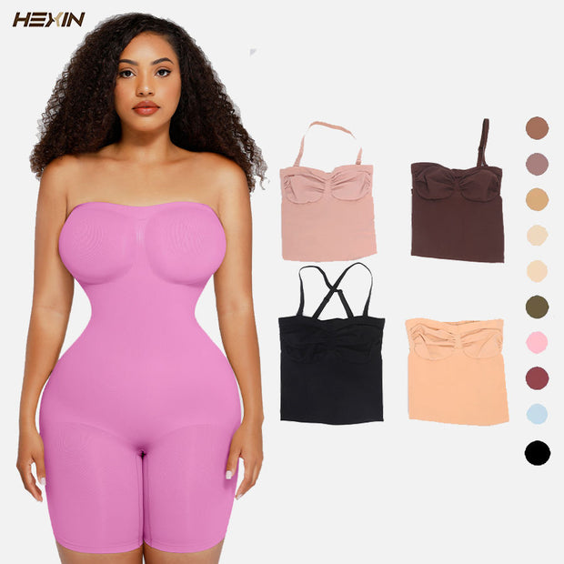 Strapless Tummy Control Shapewear Bodysuit with Bust Support & Butt Lift