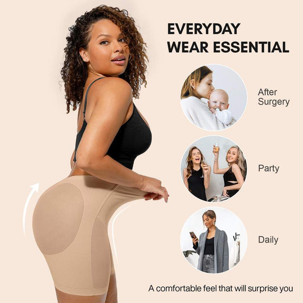 Seamless Butt Lifter & Abdominal Compression Shorts – Sculpt & Shape