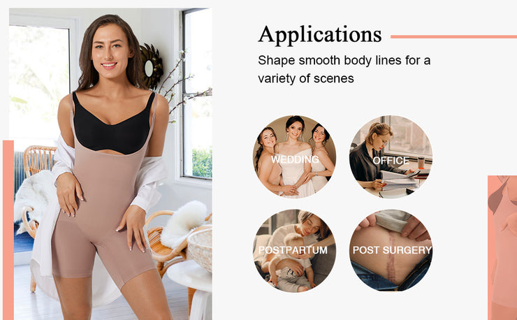 Seamless Full-Body Compression Shapewear Bodysuit – Lifts, Smooths & Shapes