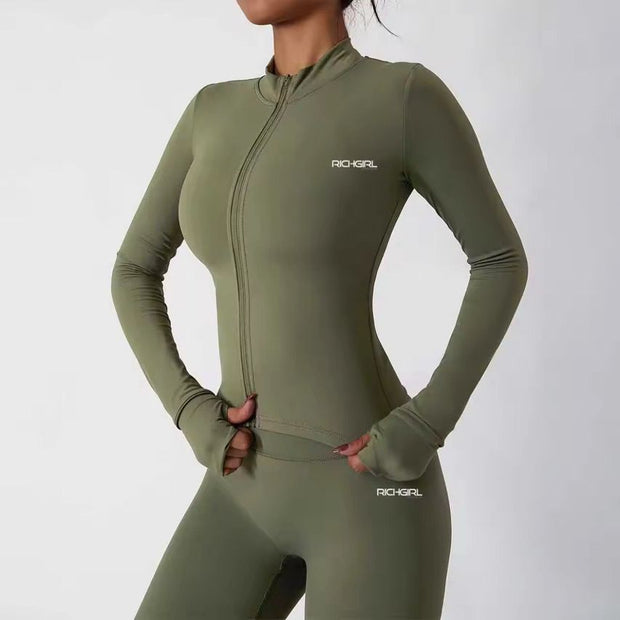 Olive Luxe Trio Set – Seamless Activewear Set for Effortless Style, Comfort & Performance