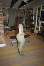 Olive Luxe Trio Set – Seamless Activewear Set for Effortless Style, Comfort & Performance